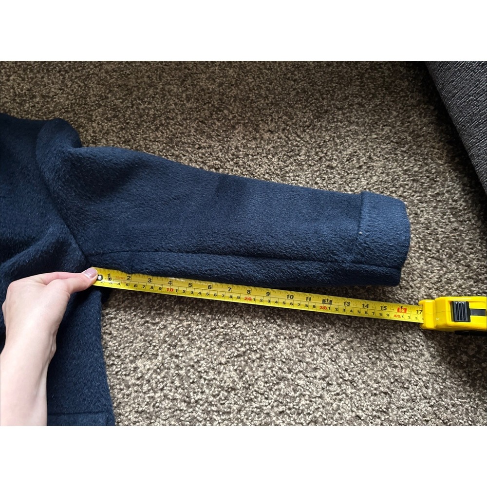 Vintage Double Breasted Navy Blue Forstmann Wool Overcoat Medium Union Made USA - Picture 11 of 12